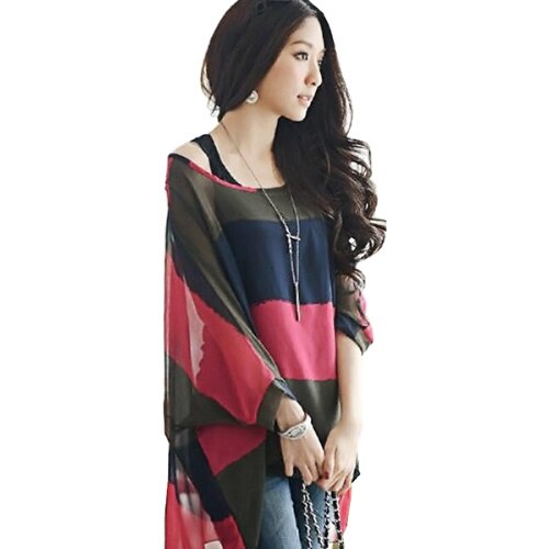 Vestidos Summer Dress 2021 Ladies Floral Print Casual Chiffon Dress Batwing Sleeve Bohemian Dresses Plus Size Women Clothing 6XL