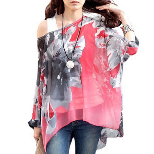 Vestidos Summer Dress 2021 Ladies Floral Print Casual Chiffon Dress Batwing Sleeve Bohemian Dresses Plus Size Women Clothing 6XL