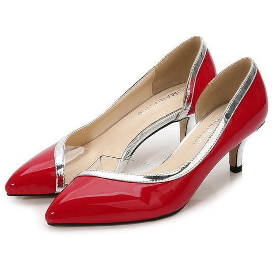 Pointed-Toe High Heel Empty Side Pumps