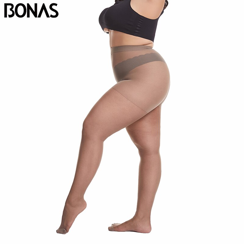 BONAS 20D Ultra thin Tights Large Size Women 120kg Pantyhose Super Ela Aislinge Square