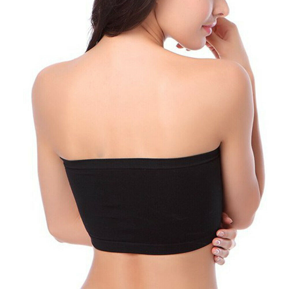 DOIAESKVE Plus Size Women's Tube Top Strapless Bra Wireless Women's Bra Big Size 5XL 6XL