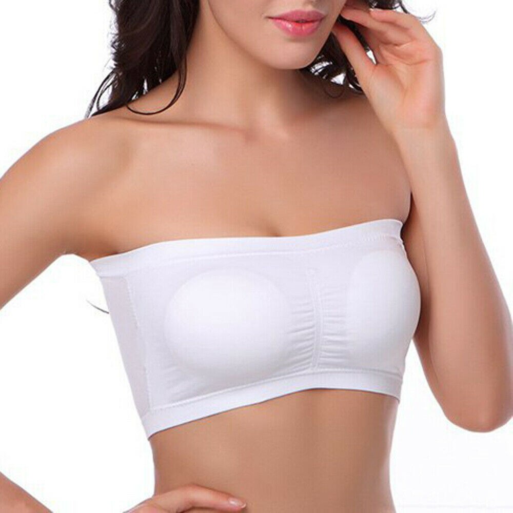 DOIAESKVE Plus Size Women's Tube Top Strapless Bra Wireless Women's Bra Big Size 5XL 6XL