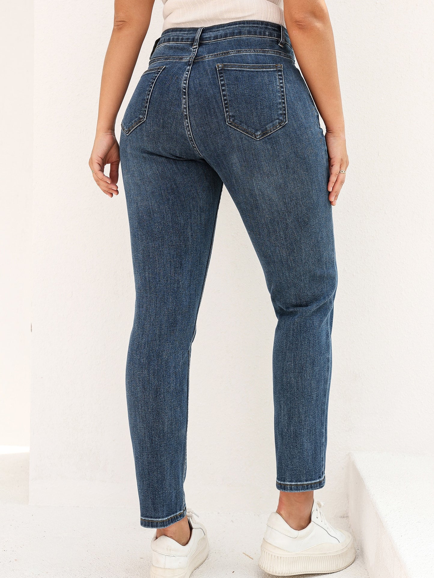 Mildly Distressed Women's Jeans