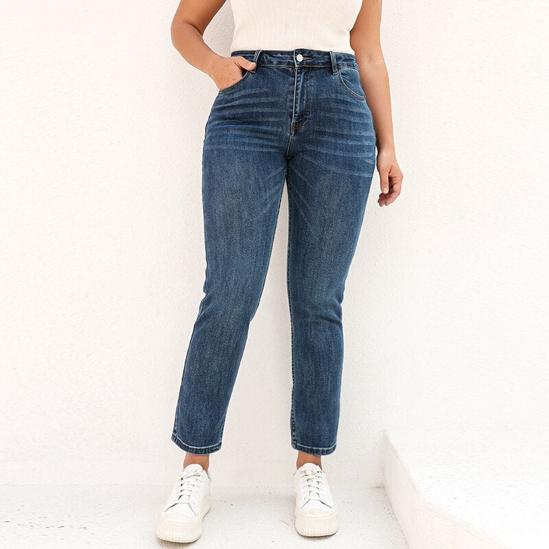 Mildly Distressed Women's Jeans