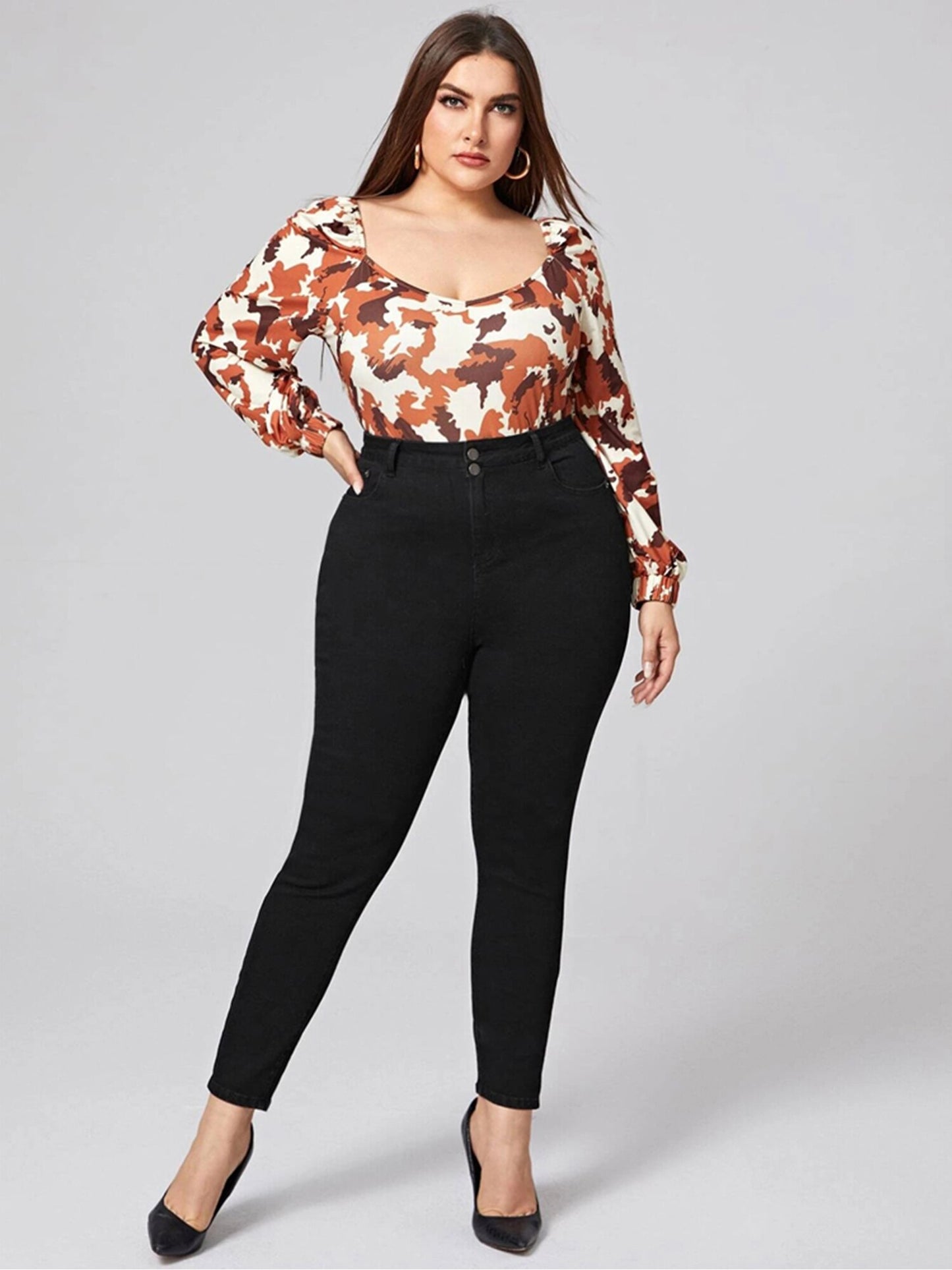 Plus Size Women Jeans High Waist black pants women high elastic Skinny pants Stretchy Women Spring trousers 100 kilo grams Jeans