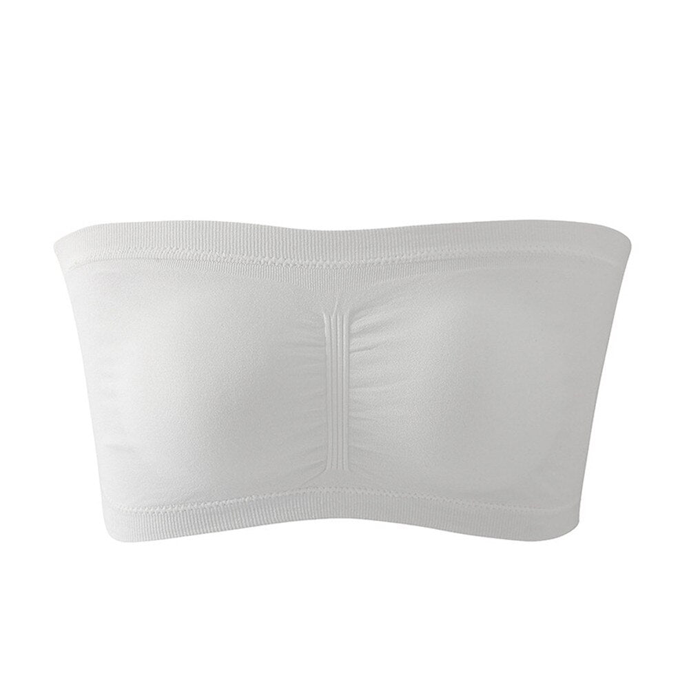 DOIAESKVE Plus Size Women's Tube Top Strapless Bra Wireless Women's Bra Big Size 5XL 6XL
