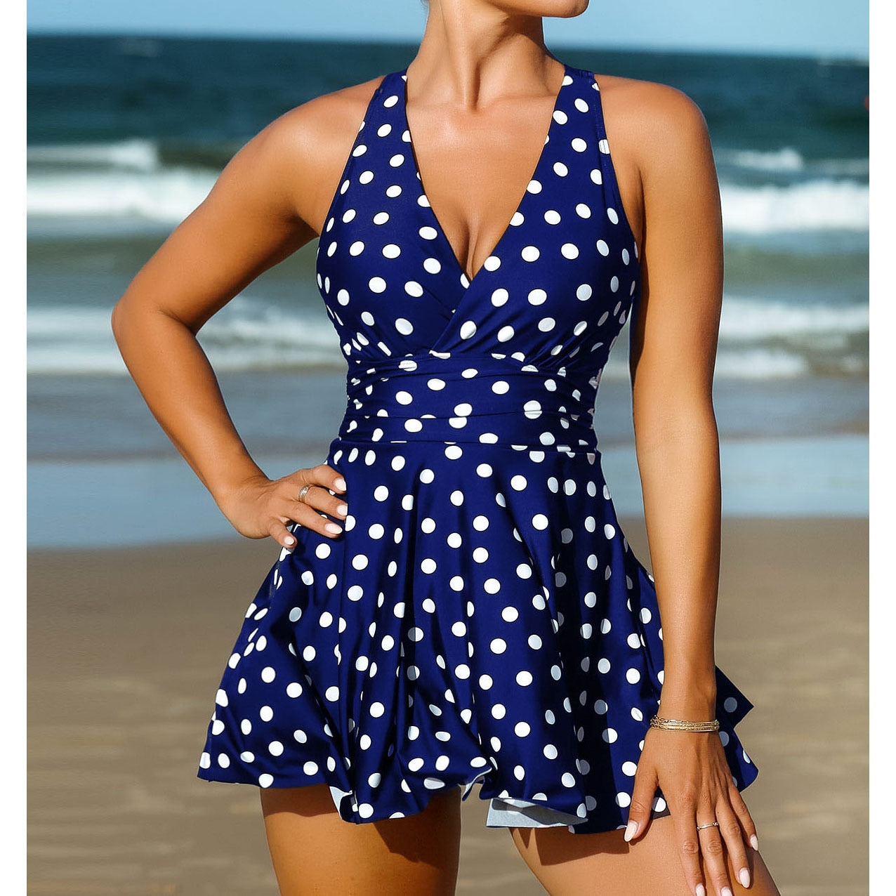 Polka Dot Print Tankini