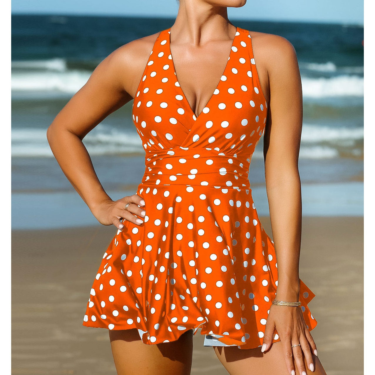 Polka Dot Print Tankini