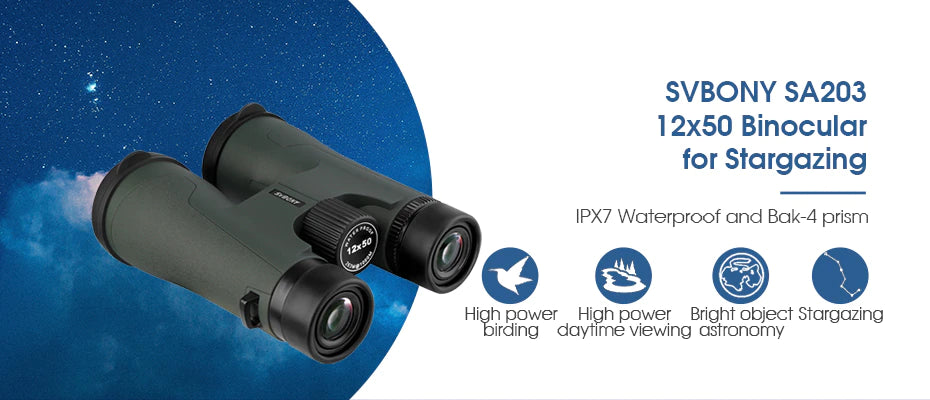 SVBONY Astronomical Binoculars SA203 12x50 for Stargazing